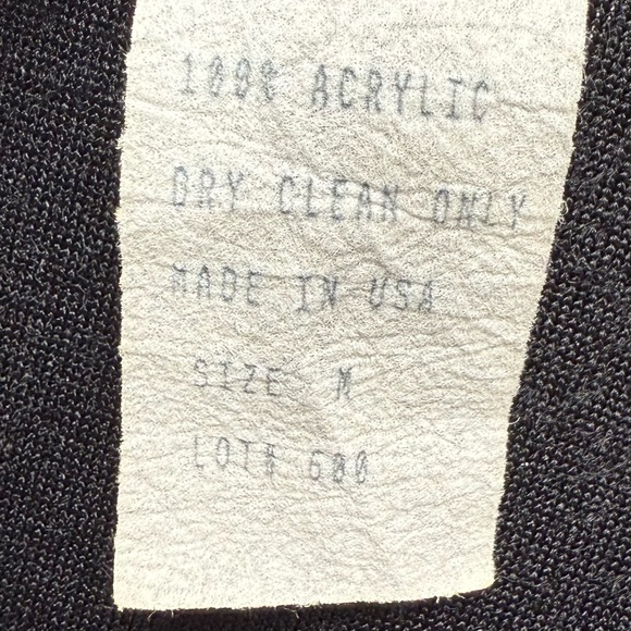 Vintage 90's Duster Maxi Velvet Goth Vamp Long Sleeve Top Medium - Picture 8 of 8